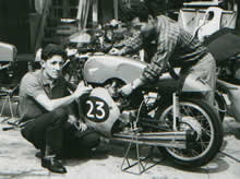 Tom Phillis in the Nursery Hotel - Isle of Man with a 250 Honda