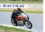 The Bultaco Ian used to win the Aust 125 c/ship in '69 - photo taken at Willowbank in 99