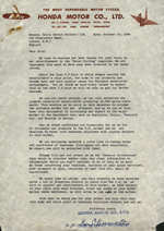 The formal contract letter to Maico October 16th 1995