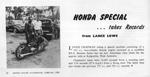 Feb. 1961 .... Lloyd Chapman with his Honda special 125cc engine mounted in a BSA Bantam frame - this set a new Australian class time for the quarter mile at Kalgoorie, WA.