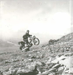 Steve Lawrence riding up Mt. Snowdon on the Trail 55 (CE105H)